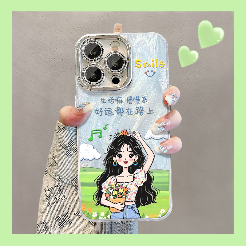 适用苹果17羽纱好运在路上手机壳