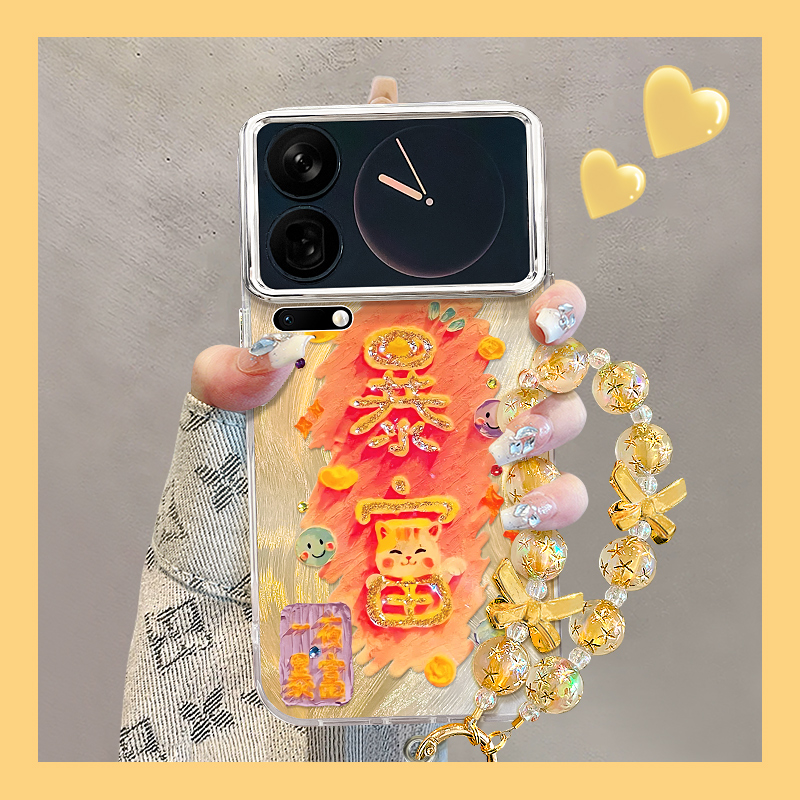 适用小米17羽纱壳油画暴富手机壳