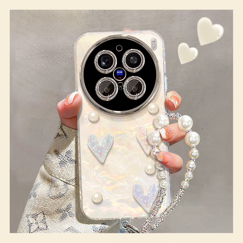 适用于x300贝壳纹立体爱心手机壳