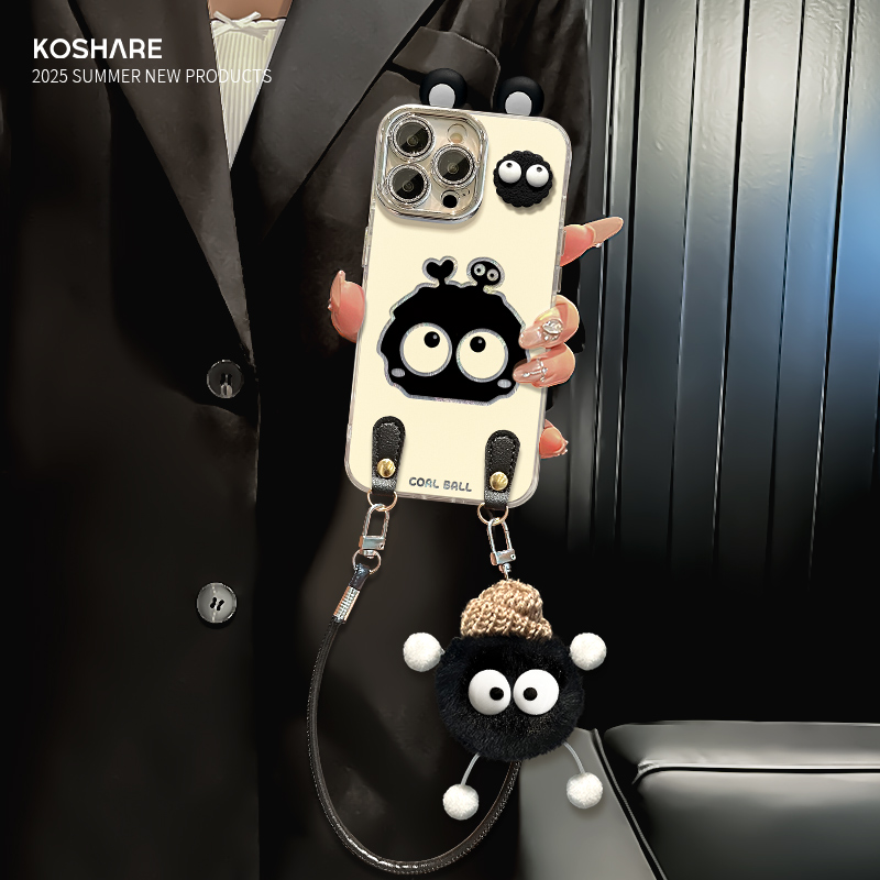 适用小米15羽纱壳煤球公仔手机壳