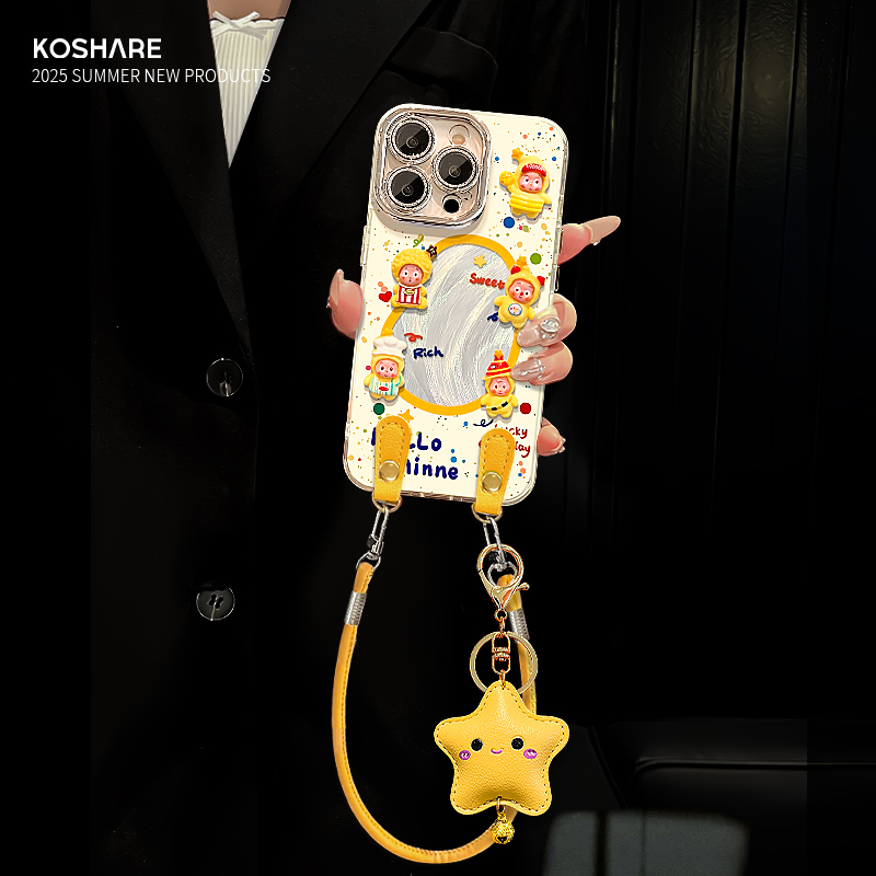 适用苹果17羽纱壳酷炫兔子手机壳