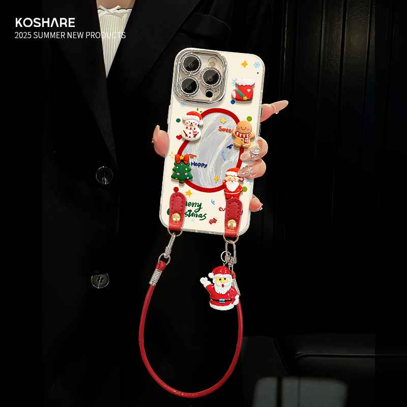 适用小米17羽纱壳圣诞老人手机壳