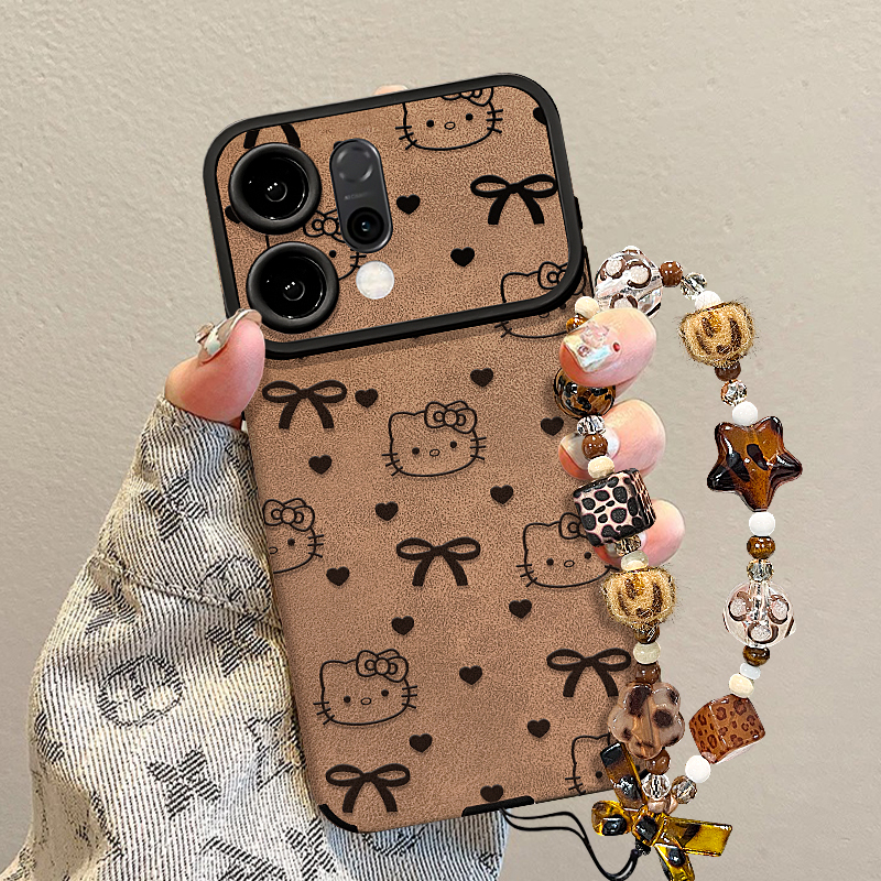 适用reno14大视窗爱心猫咪手机壳