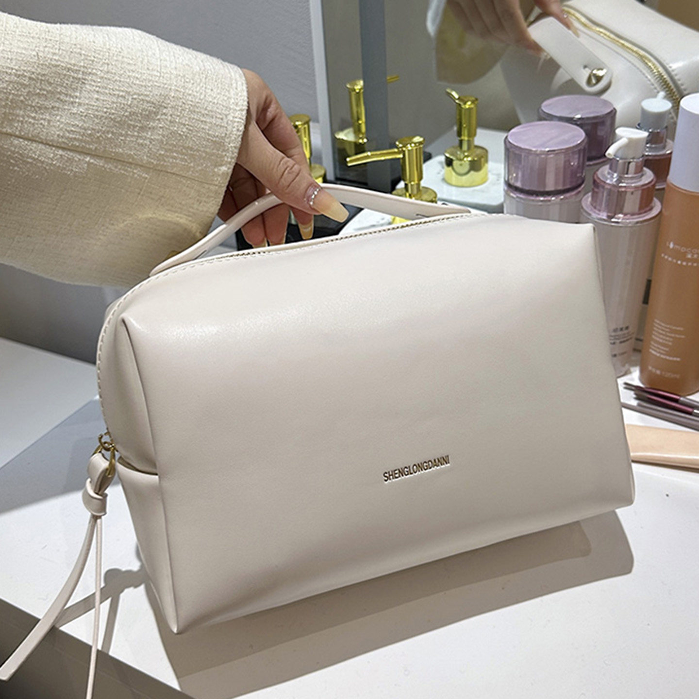 化妆包新款大容量旅行便携手提化妆品收纳包ins网红洗漱包可手提,收纳整理,化妆包,淘宝优惠券,粉丝福利购,淘宝优惠卷