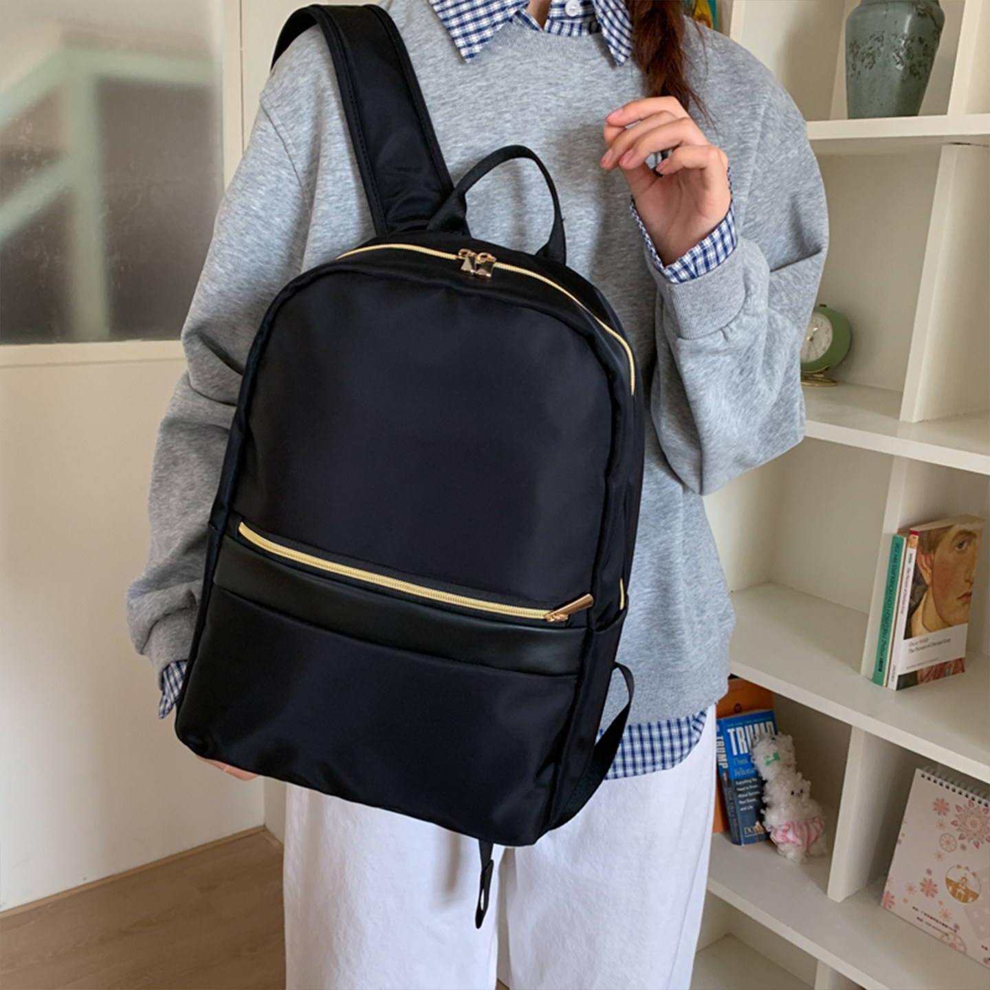 商务双肩包女上班通勤出差会议旅行大容量2026新款轻便电脑包背包