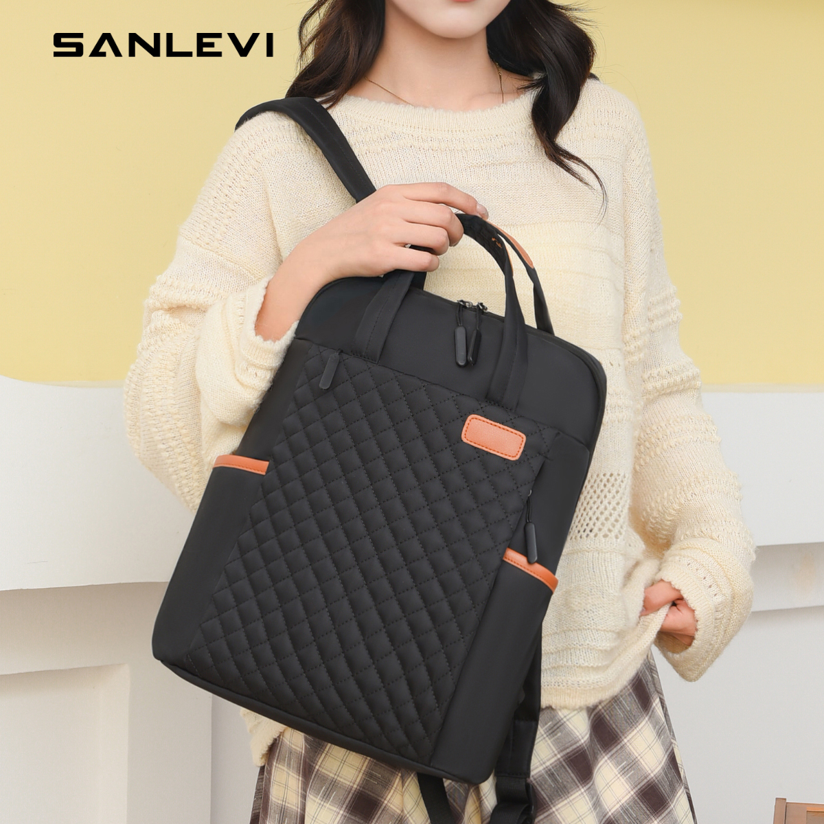 韩国妈咪包包简约尼龙大容量男女大学生书包双肩包13寸电脑包背包