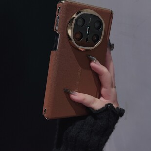 奢华男女 保护套镜头全包防摔个性 适用于华为matex6手机壳高级感真皮新款 创意双中轴铰链高档简约商务x5典藏版