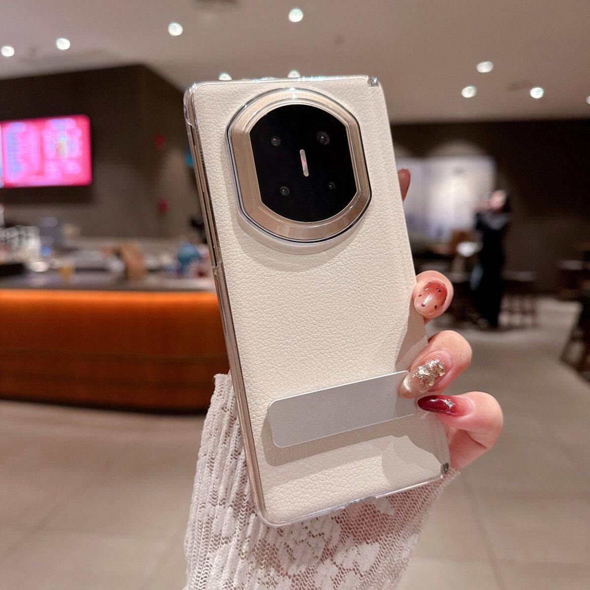 适用于华为matex7手机壳新款简约高档真皮高级感个性支架超薄x6典藏版折叠屏保护套全包中轴x5防摔商务情侣潮