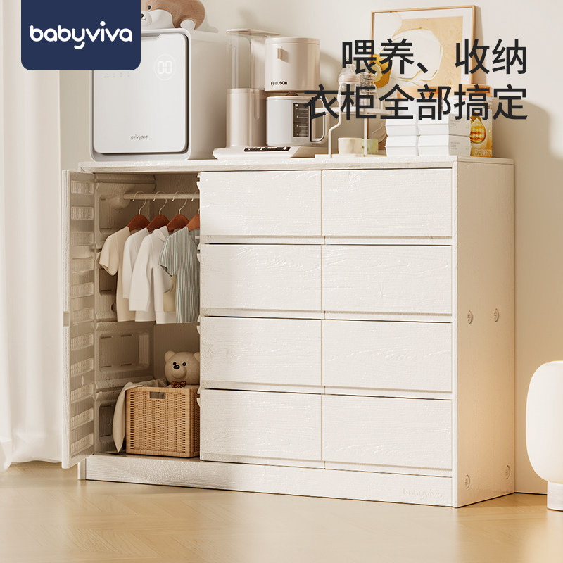 babyviva收纳柜儿童五斗柜婴儿喂 养台立柜卧室靠墙置物储物床头