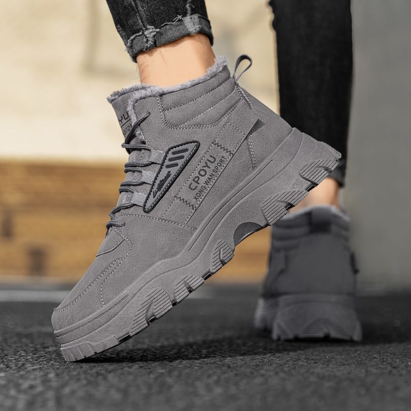 马丁靴男款2025新款冬季加绒保暖棉鞋男工装运动休闲工作劳保男鞋