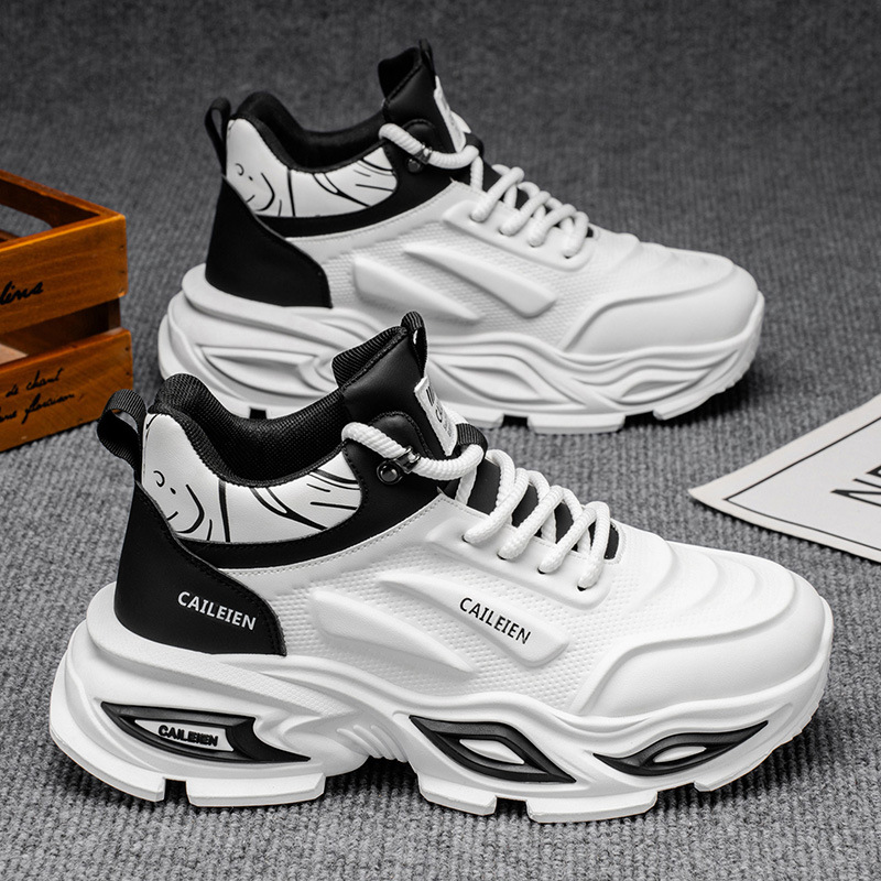 高帮男鞋2025新款秋季青少年运动鞋休闲跑步篮球增高小白老爹潮鞋