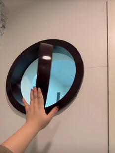 实木中轴旋转圆窗圆形木框装饰框架简约暗卫窗户通风木窗厂家直销