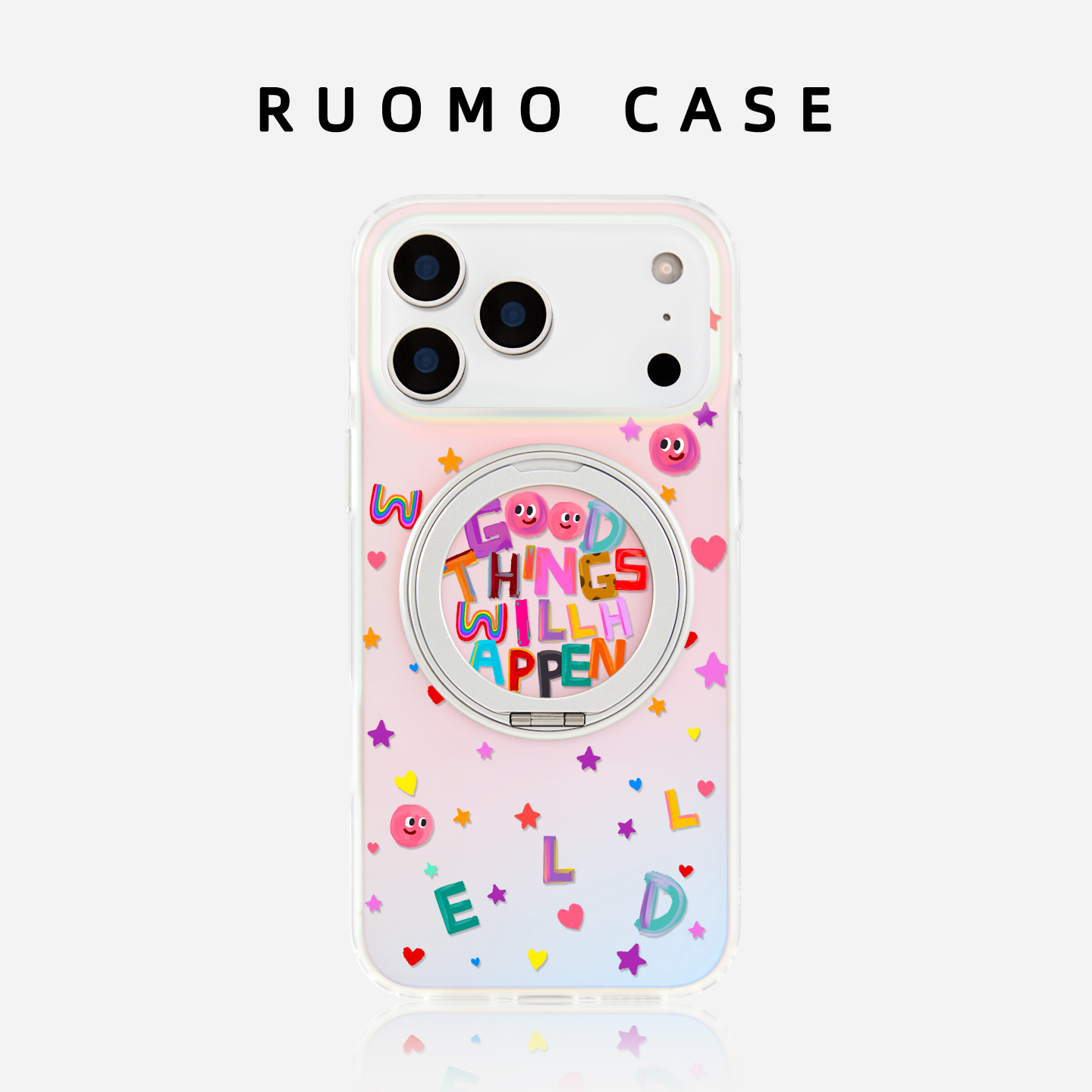 彩色字母!适用苹果磁吸支点壳