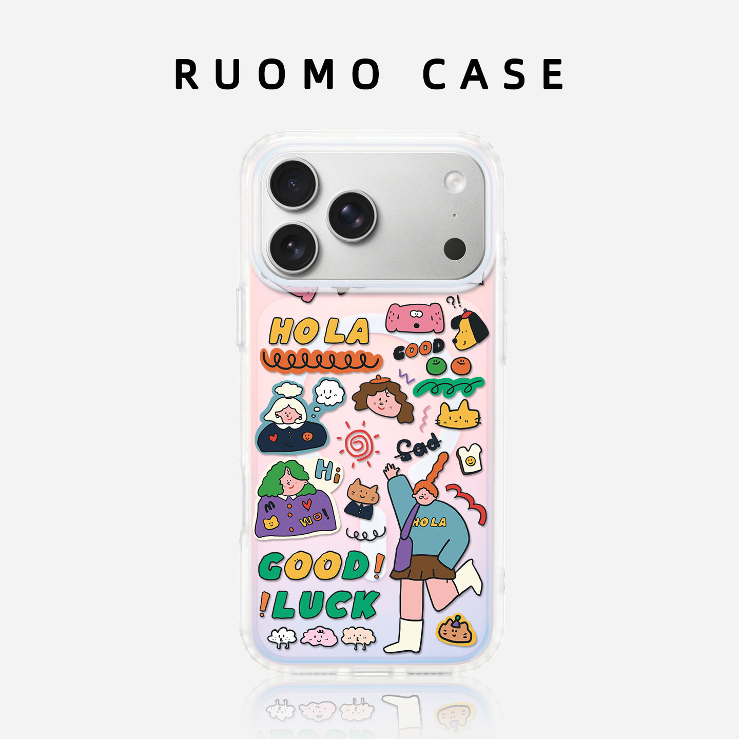 若墨适用苹果17promax手机壳新款iphone16pro女磁吸15镭射14带挂绳原创春天13卡通时尚小众12好看独特保护套