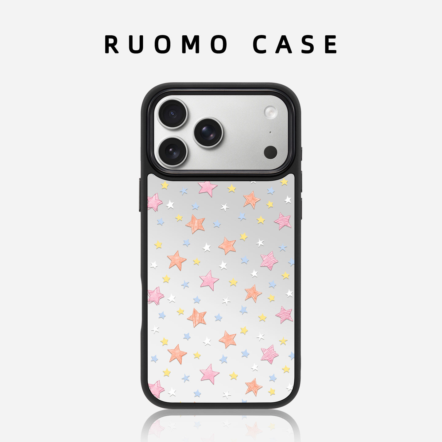 若墨适用苹果17promax手机壳iphone16Pro新款女15镜面磁吸高级感原创春天文艺14星星13时尚小众好看保护套