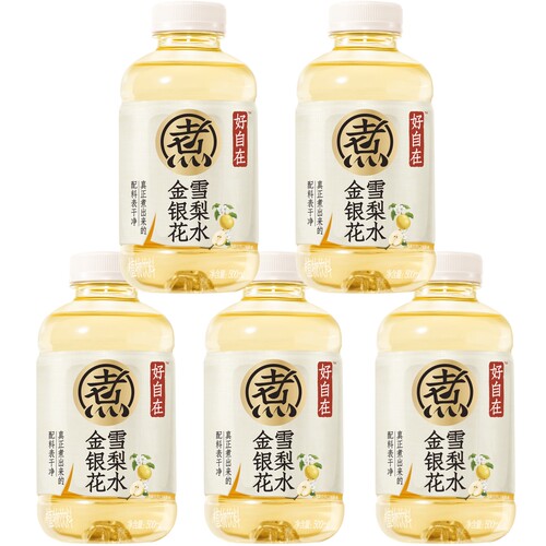 【天猫U先】元气森林自在水 500ml*5瓶 金银花雪梨水回甘清甜