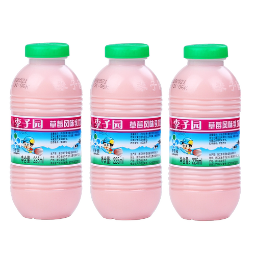 李子园含饮料原味草莓风味朱古力味早餐奶随机口味225ml*3瓶