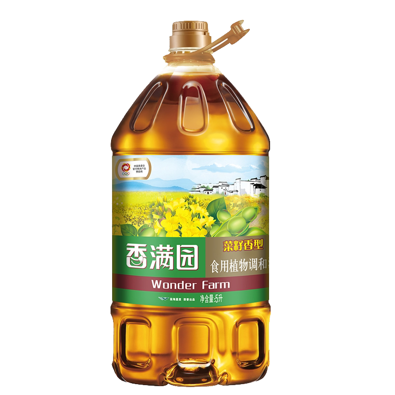 香满园菜籽香型食用植物调和油5l【qyg】