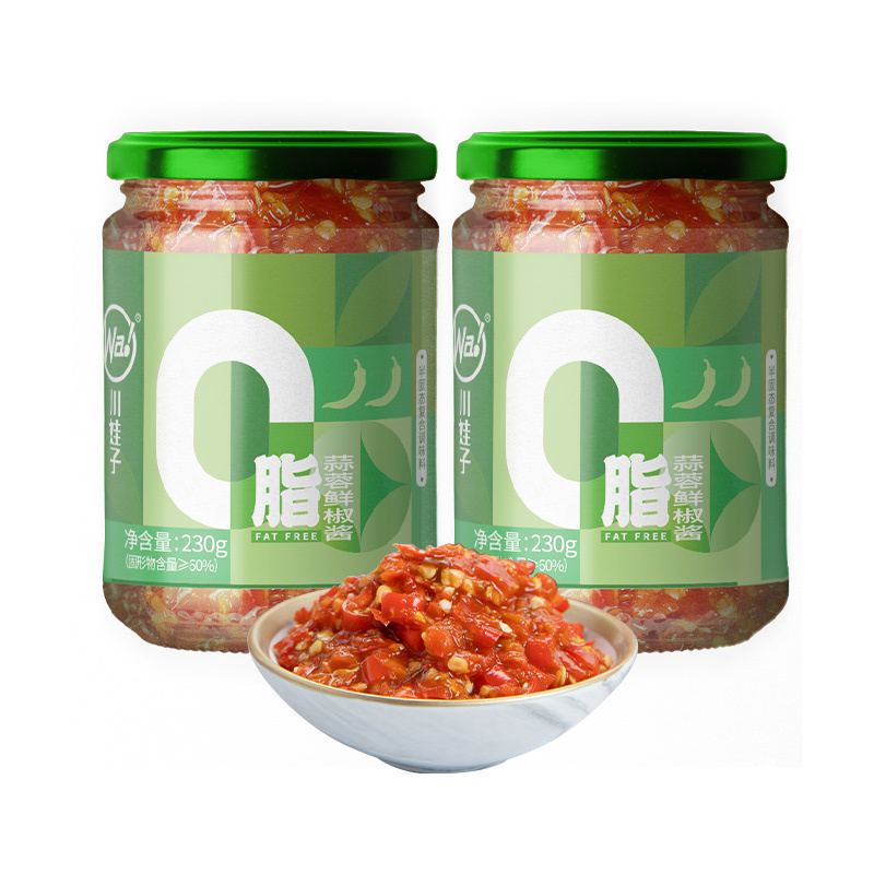 【天猫U先】川娃子蒜蓉鲜椒酱 230g*2瓶 蒜蓉鲜椒酱