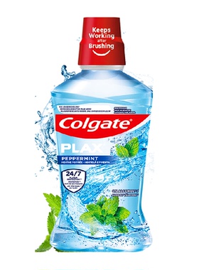 高露洁酷爽薄荷漱口水 500ml*1瓶-TJB