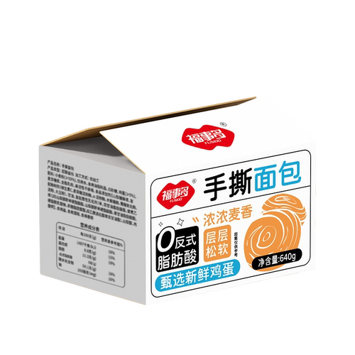 福事多 手撕面包 营养早餐代餐下午茶点心 640g*1箱-BY