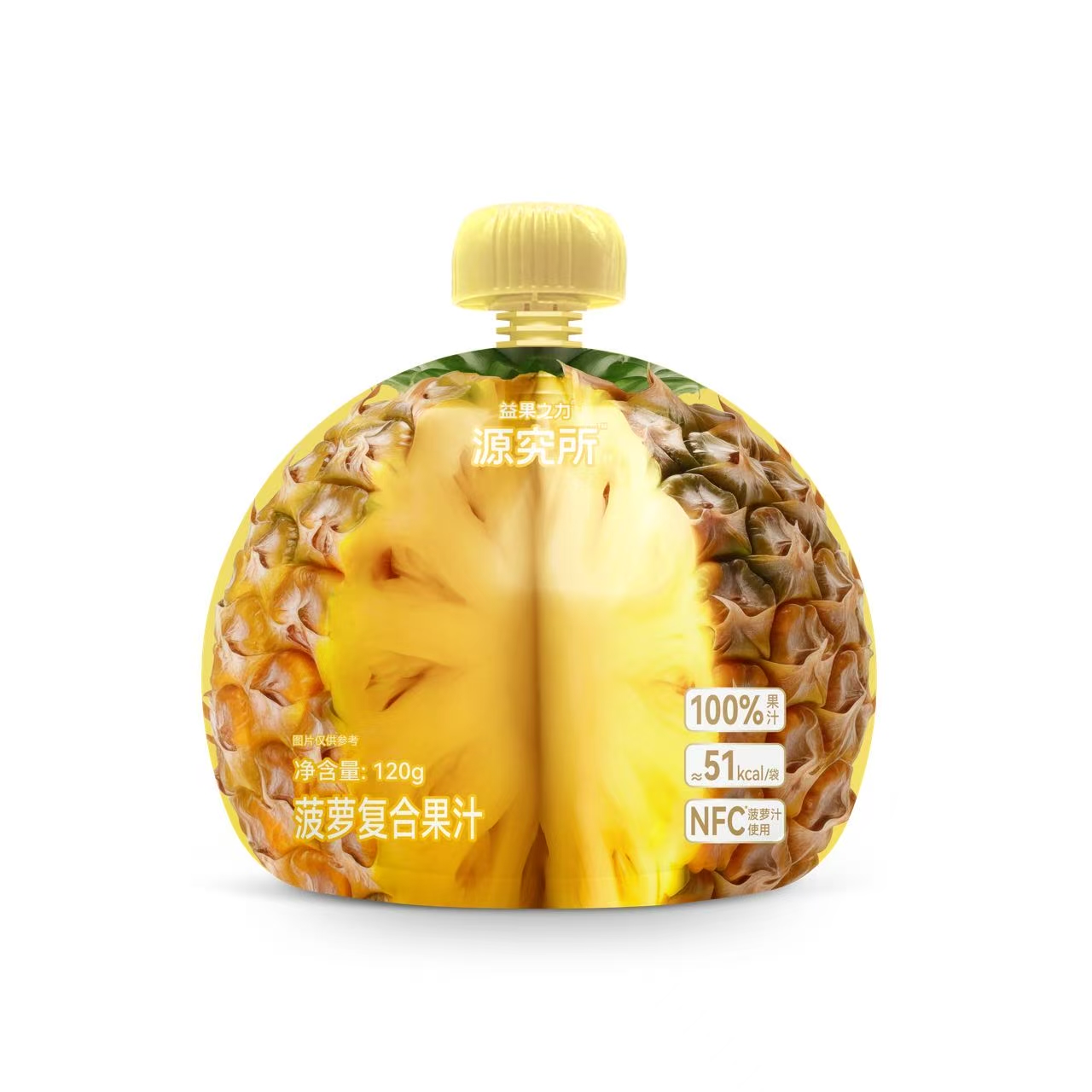 源制所源究所100%荔枝/菠萝复合果汁 120g*10袋/40袋-TJB