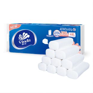 1提10卷装 手纸厕纸卫生纸巾家用 维达无芯超韧卷纸