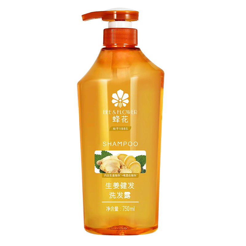 蜂花无硅生姜健发洗发露 750ml【qyg】