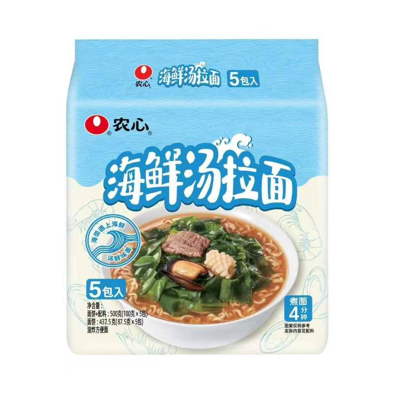 农心海鲜汤拉面夜宵泡面（五包）-TJB