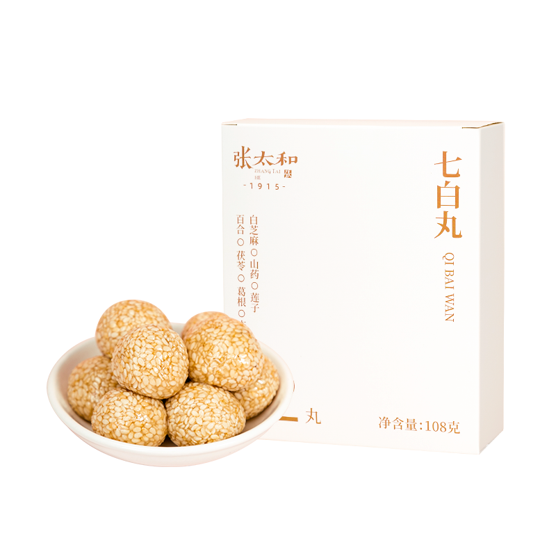 张太和 七白丸 108g（9g*12丸）/盒【qyg】