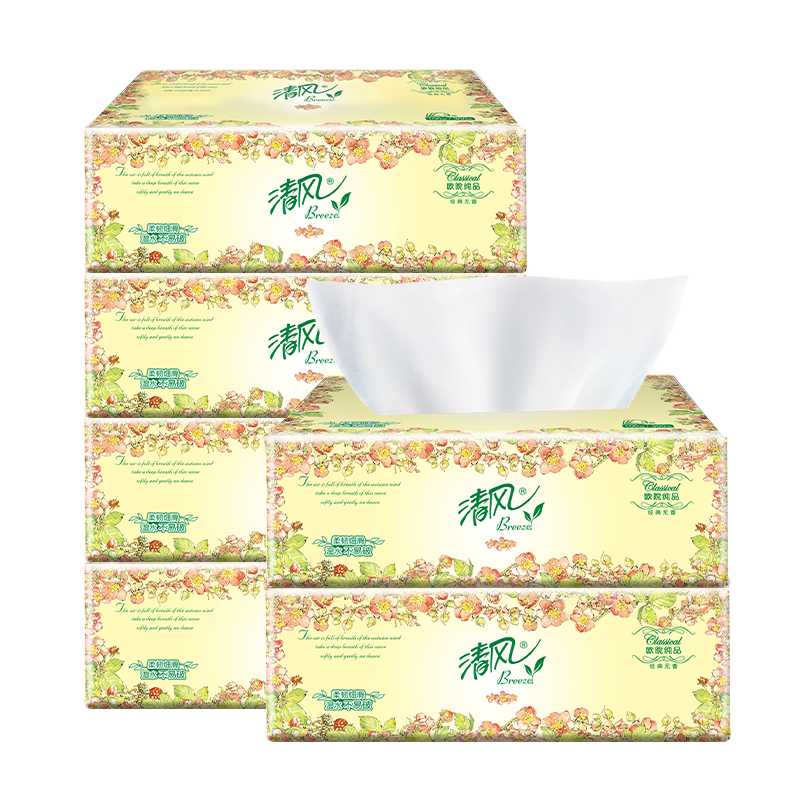 清风欧院抽纸100抽6包