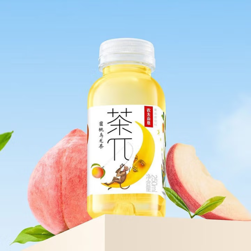 农夫山泉茶派π迷你装茶饮料 250ml*6瓶 蜜桃乌龙【kl】
