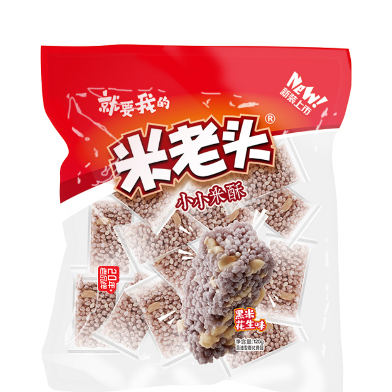 米老头小小米酥黑米花生味 120g*1袋 黑米花生味-z
