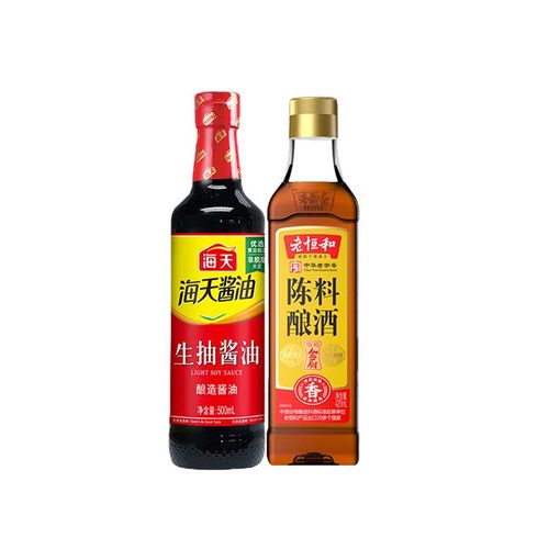 海天老恒和组合 生抽酱油500ml+陈酿料酒420ml+香醋420ml【kl】