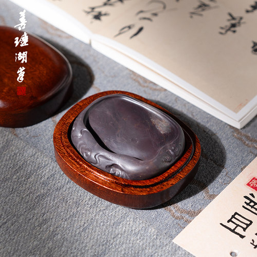 善琏湖笔老坑端砚迷你便捷式