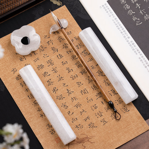 善琏湖笔白月光水晶文房四宝礼品