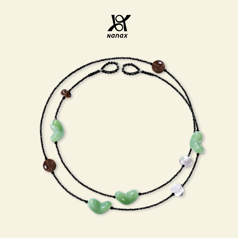 NanaX朗姆长项链黑尖晶/树脂通用