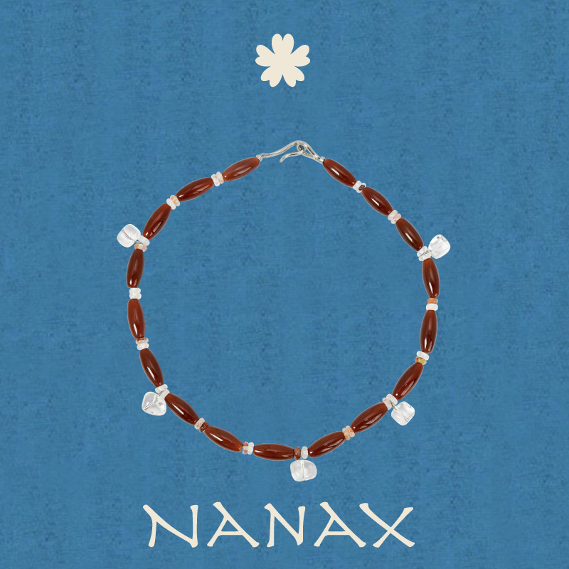 NanaX岩火与夏冰项链天然红玛瑙