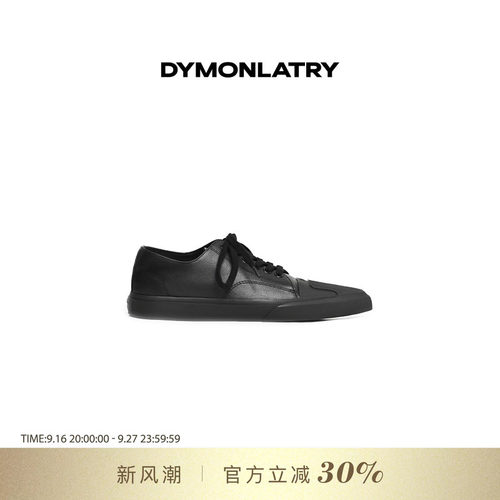 DYMONLATYR系带尖头牛皮板鞋