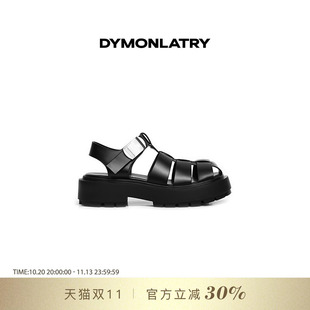 DYMONLATRY中性风机能罗马凉鞋 金属扣装饰女士凉鞋子女