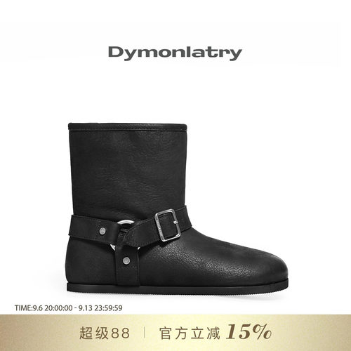 DYMONLATRY机车带饰羊毛雪地靴