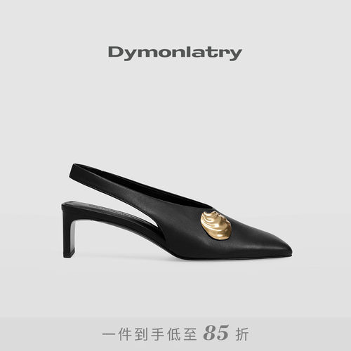 DYMONLATRY贝壳饰扣高跟凉鞋
