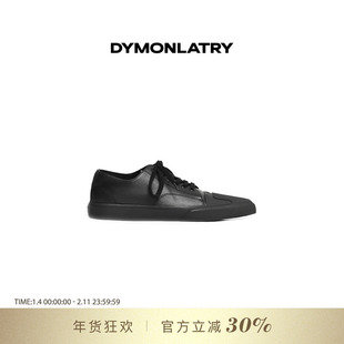 DYMONLATRY 2025设计师新款女士休闲板鞋 未来尖头系带牛皮板鞋