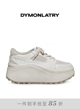 DYMONLATRY 2025秋冬新款运动休闲厚底系带板鞋女运动鞋