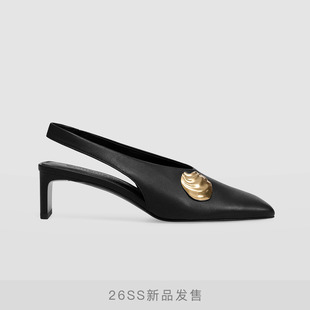 贝壳饰扣方头高跟凉鞋 子女 2026SS新款 DYMONLATRY