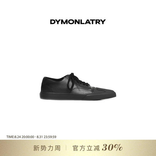 DYMONLATYR系带尖头牛皮板鞋