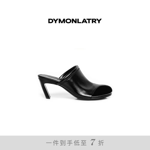 DYMONLATRY极简弹力露趾高跟拖鞋