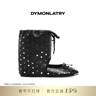 DYMONLATRY2025新款女士靴子铆钉镂空女鞋休闲短靴