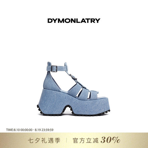 DYMONLATRY厚底牛仔罗马鞋