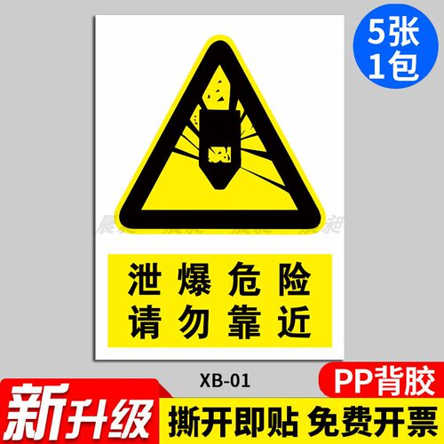 泄爆危险请勿靠近标识牌警示标志